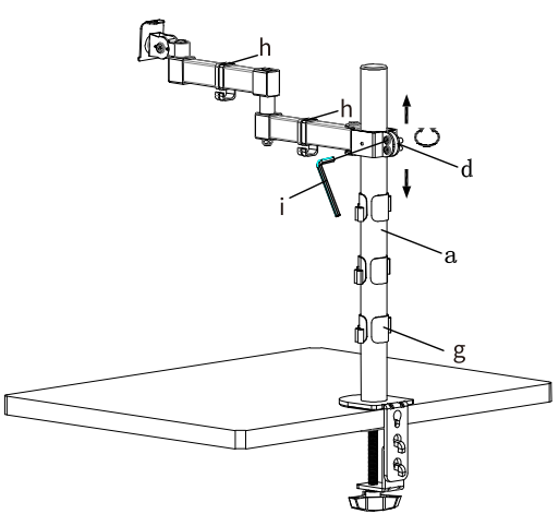 Bracwiser-MD71221-Monitor-Mount-Single-Fully-Adjustable-Arm-FIG-8