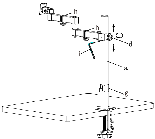 Bracwiser-MD7421-Monitor-Mount-Single-Fully-Adjustable-Arm-FIG-8