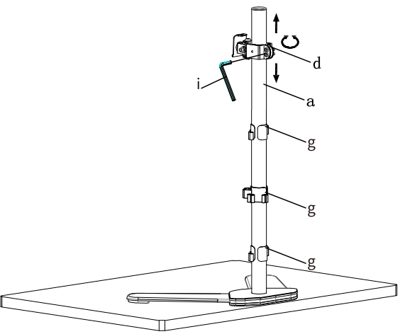 Bracwiser-ML71201-Single-47-Tall-Fully-Adjustable-Monitor-Arm-Stand-Mount-FIG-8