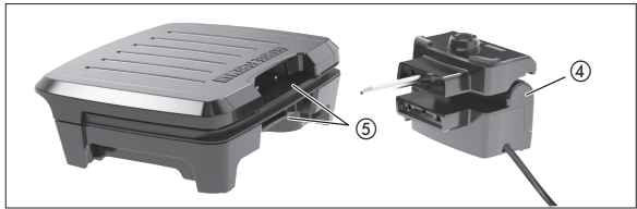 George-Foreman-GRECV075B-Contact-Submersible-Grill-Use-and-Care-fig-2