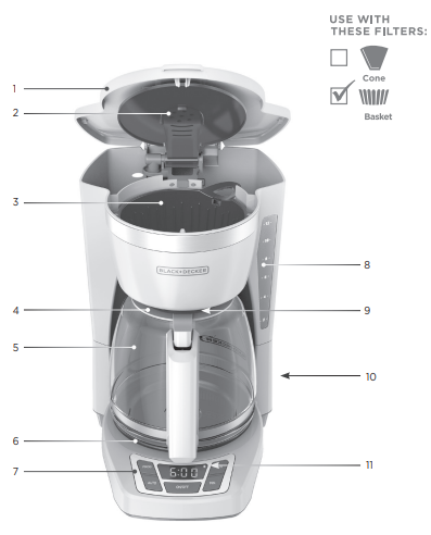 BLACK-DECKER-CM1160B-12-Cup-Digital-Coffee-Maker-fig-1